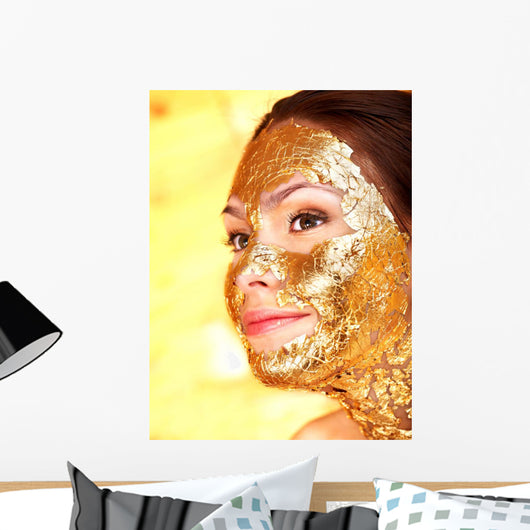 Woman Getting Facial Mask Wall Decal