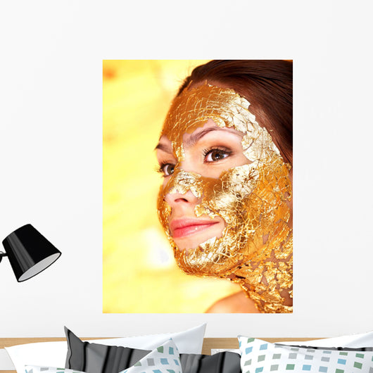 Woman Getting Facial Mask Wall Decal