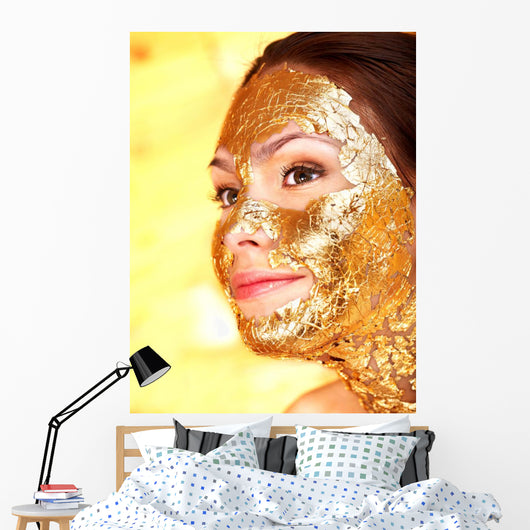 Woman Getting Facial Mask Wall Decal
