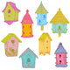 Colorful Bird Houses Wall Decal