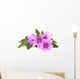 Beautiful Lavatera Flowers Growing Wall Decal