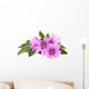 Beautiful Lavatera Flowers Growing Wall Decal