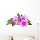 Beautiful Lavatera Flowers Growing Wall Decal