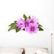 Beautiful Lavatera Flowers Growing Wall Decal