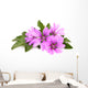 Beautiful Lavatera Flowers Growing Wall Decal