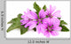 Beautiful Lavatera Flowers Growing Wall Decal