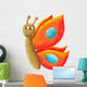 Cute Orange Butterfly Wall Decal