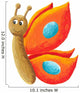 Cute Orange Butterfly Wall Decal