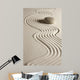 Zen Stone and Raked Sand Wall Decal