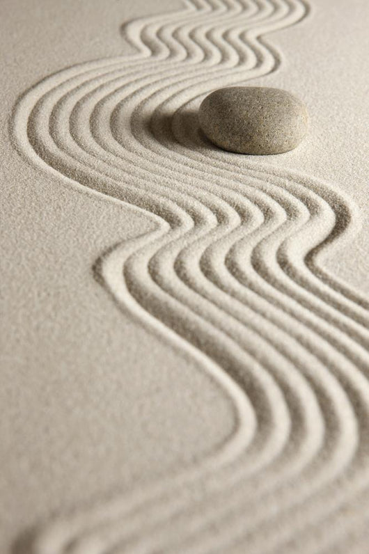 Zen Stone and Raked Sand Wall Decal