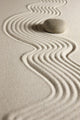 Zen Stone and Raked Sand Wall Decal