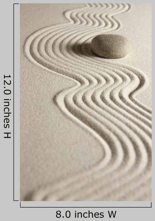 Zen Stone and Raked Sand Wall Decal