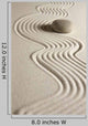 Zen Stone and Raked Sand Wall Decal