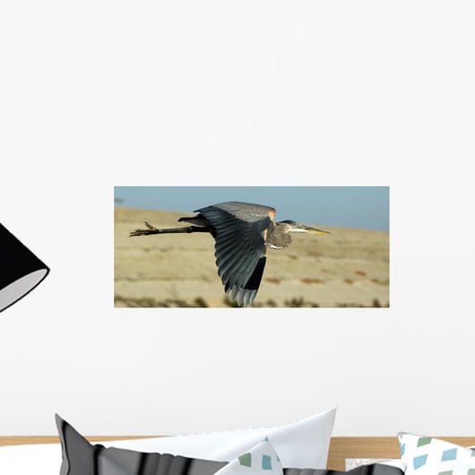 Great Blue Heron Flight Wall Decal