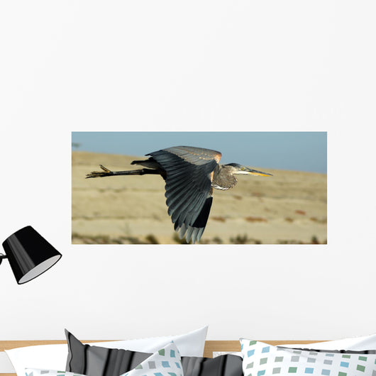 Great Blue Heron Flight Wall Decal