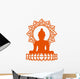 Buddha Meditation Vector Monochrome Wall Decal