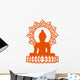 Buddha Meditation Vector Monochrome Wall Decal