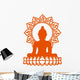 Buddha Meditation Vector Monochrome Wall Decal