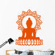 Buddha Meditation Vector Monochrome Wall Decal