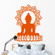 Buddha Meditation Vector Monochrome Wall Decal