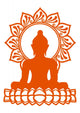 Buddha Meditation Vector Monochrome Wall Decal