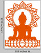 Buddha Meditation Vector Monochrome Wall Decal