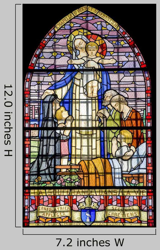 Pont-de-beauvoisin Stained Glass 4 Wall Decal