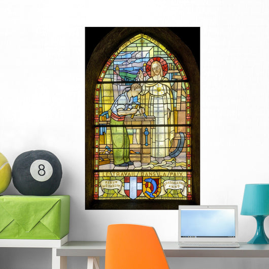 Pont-de-beauvoisin Stained Glass 3 Wall Decal