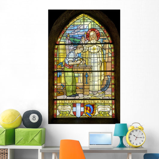 Pont-de-beauvoisin Stained Glass 3 Wall Decal