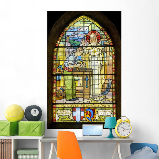 Pont-de-beauvoisin Stained Glass 3 Wall Decal