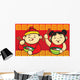 Chinese Kids Eating Wall Decal