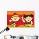 Chinese Kids Eating Wall Decal
