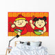 Chinese Kids Eating Wall Decal