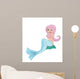 Beautiful Mermaid Doodle Illustration Wall Decal