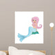 Beautiful Mermaid Doodle Illustration Wall Decal