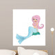 Beautiful Mermaid Doodle Illustration Wall Decal