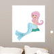 Beautiful Mermaid Doodle Illustration Wall Decal