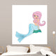 Beautiful Mermaid Doodle Illustration Wall Decal