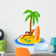 Travel Palm Trees Surfboards Wall Decal