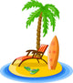 Travel Palm Trees Surfboards Wall Decal