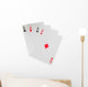Four Aces White Wall Decal