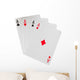 Four Aces White Wall Decal