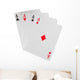 Four Aces White Wall Decal