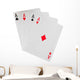 Four Aces White Wall Decal