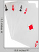 Four Aces White Wall Decal