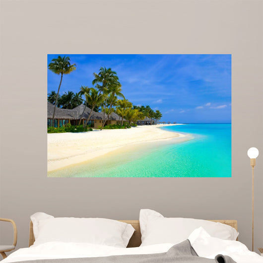 Beach Bungalows Tropical Island Wall Decal