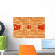 Wooden Parquet Floor Basketball Wall Decal