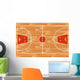 Wooden Parquet Floor Basketball Wall Decal