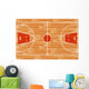 Wooden Parquet Floor Basketball Wall Decal