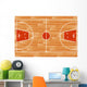 Wooden Parquet Floor Basketball Wall Decal